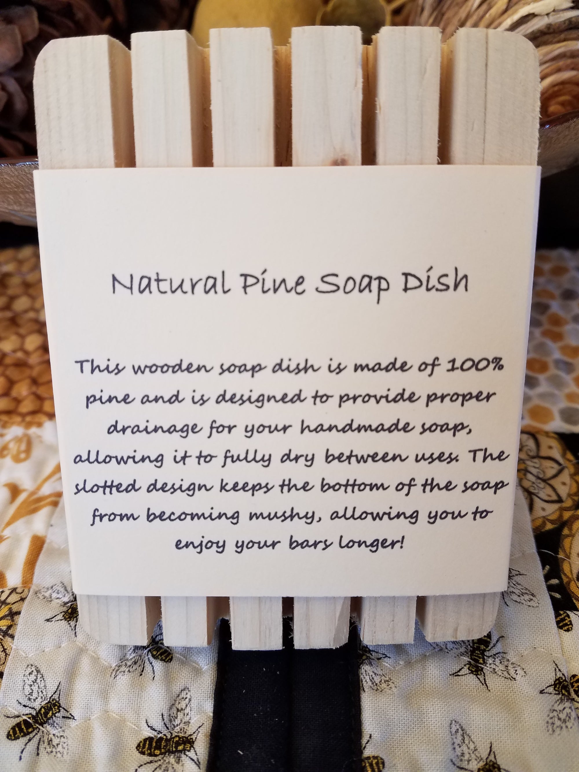 Natural Pine Soap Dish